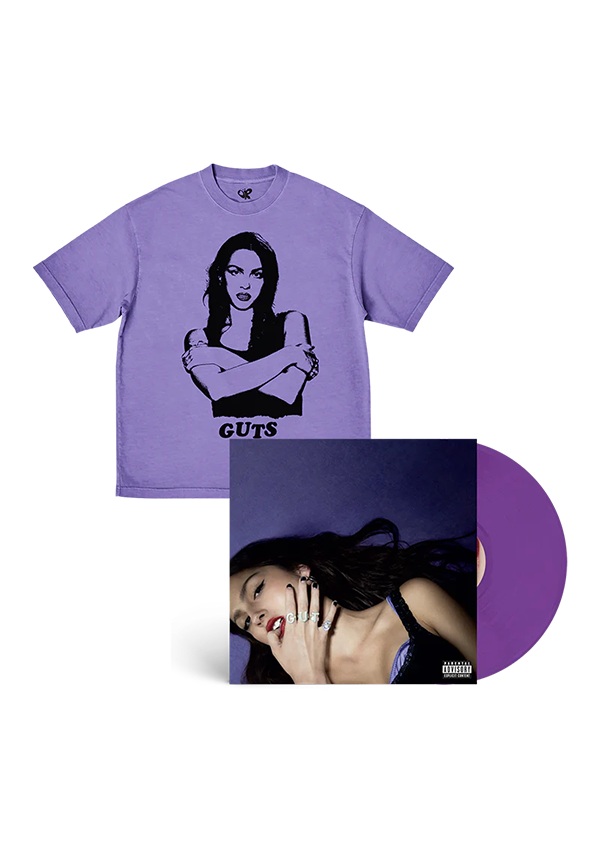 GUTS limited edition purple vinyl & purple t-shirt bundle - Olivia Rodrigo