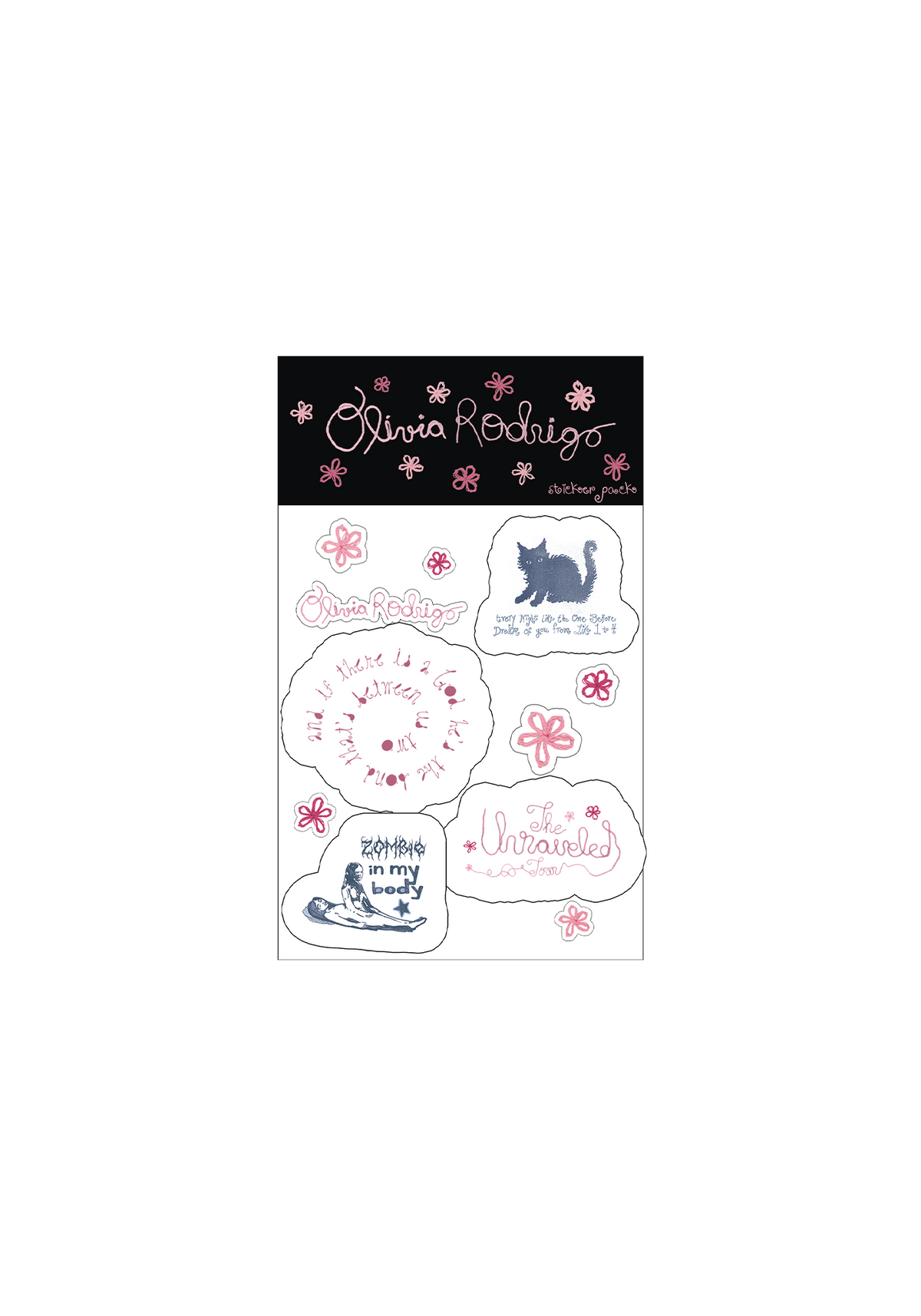 Olivia Rodrigo - the unraveled tour sticker pack