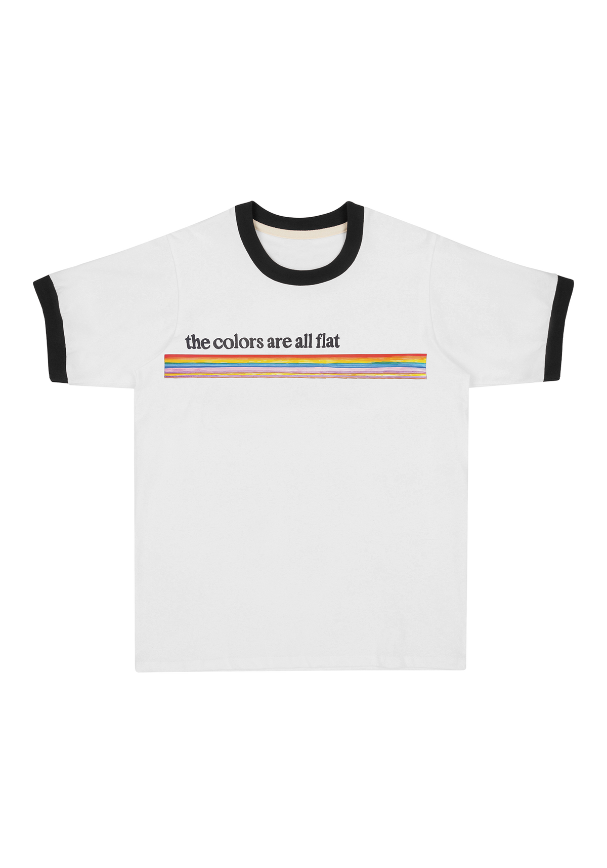 Olivia Rodrigo - the colours are all flat ringer t-shirt