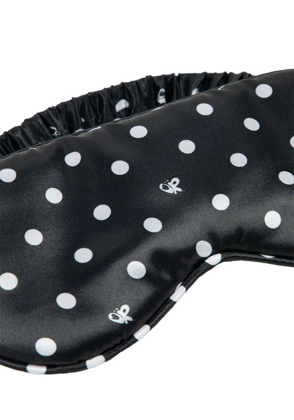 Olivia Rodrigo - black polka dot OR pajama + sleepmask set