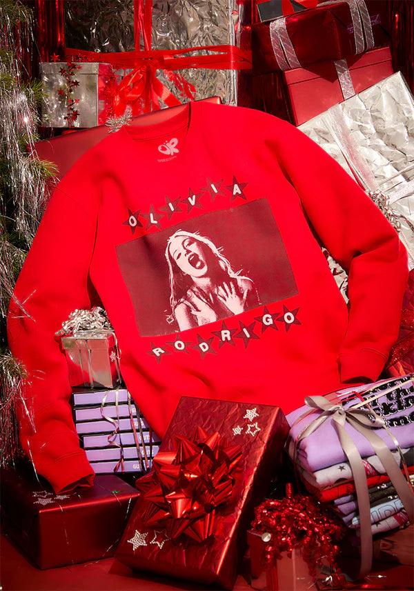 Olivia Rodrigo - all-american red photo crewneck