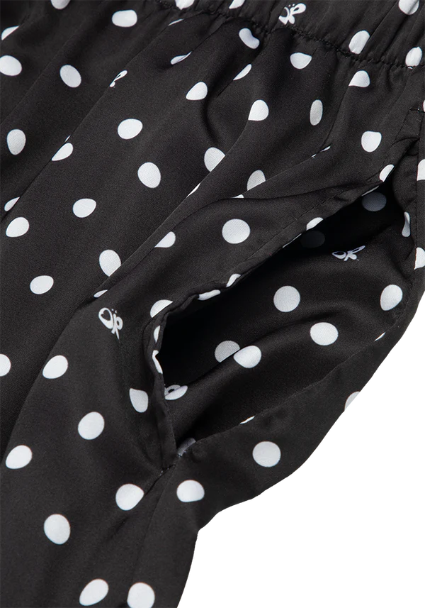 Olivia Rodrigo - black polka dot OR pajama + sleepmask set
