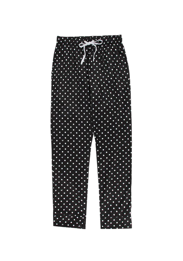 Olivia Rodrigo - black polka dot OR pajama + sleepmask set
