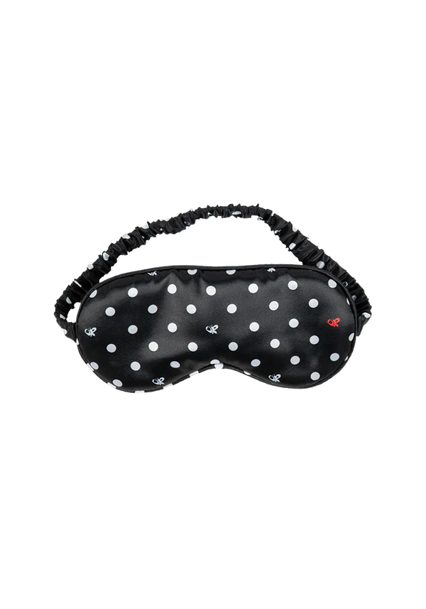 Olivia Rodrigo - black polka dot OR pajama + sleepmask set