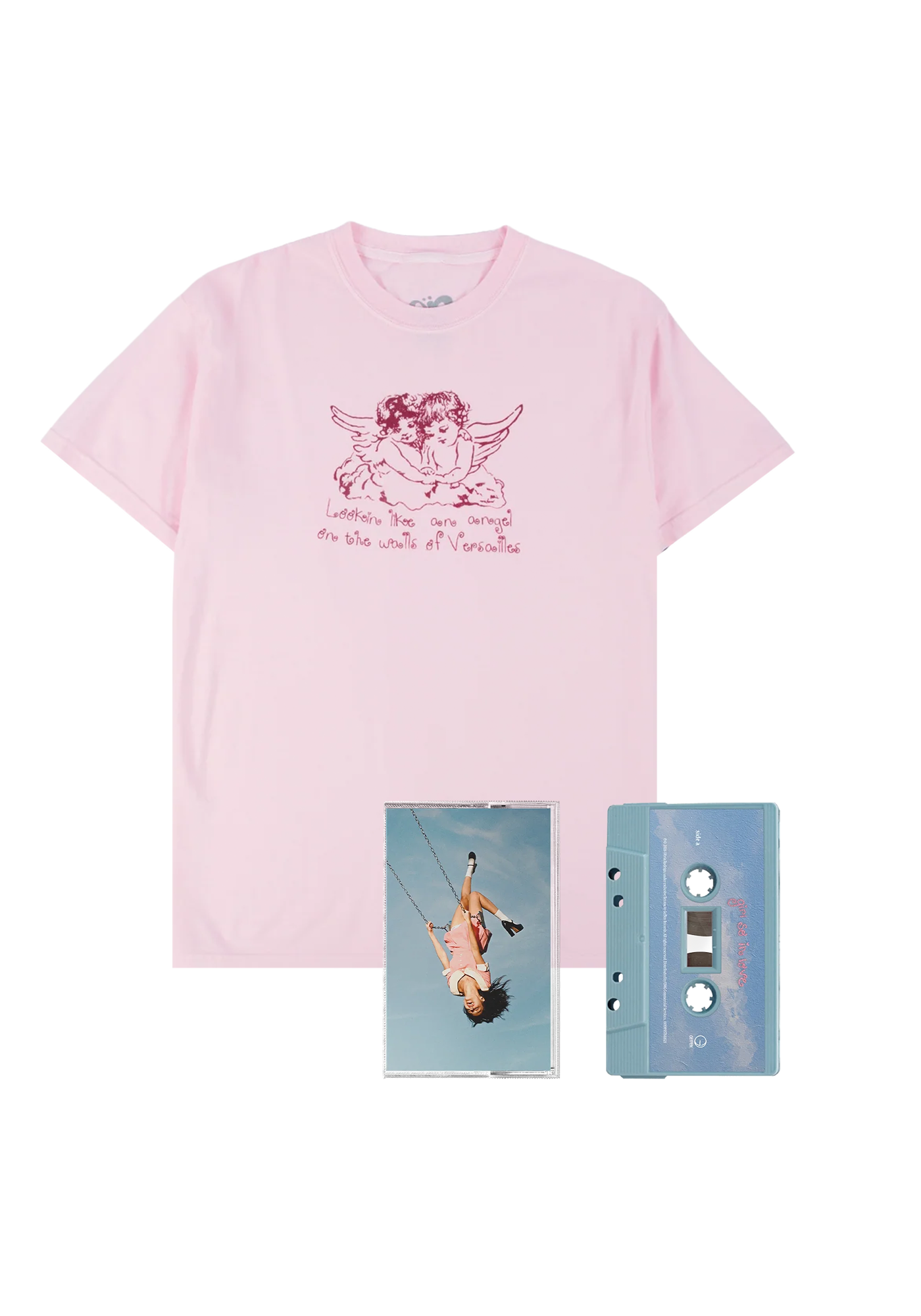 versailles oversized t-shirt + baby blue cassette bundle
