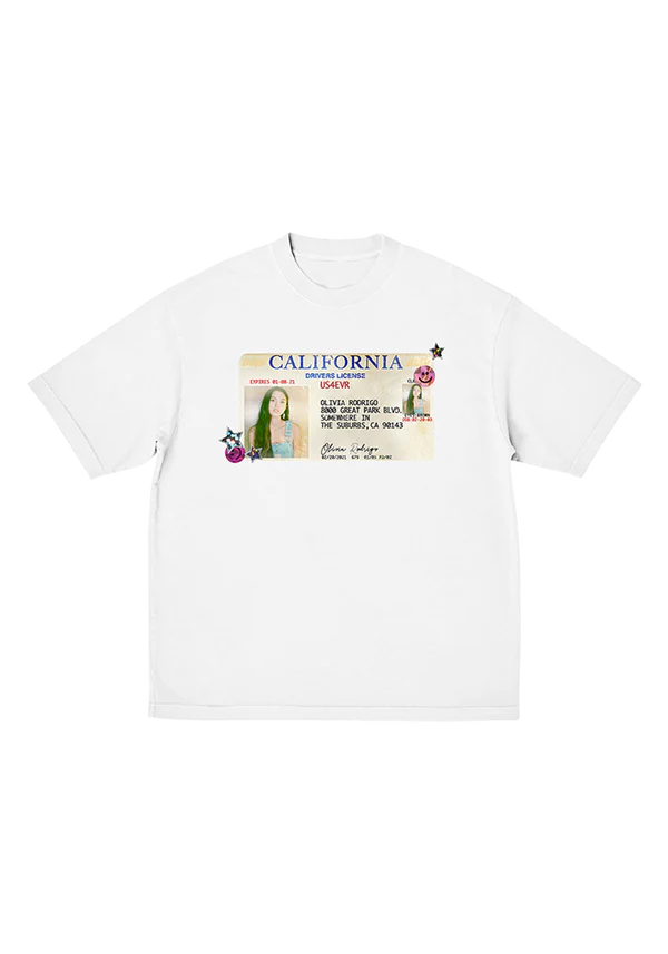 Olivia Rodrigo - drivers license 5 year anniversary t-shirt