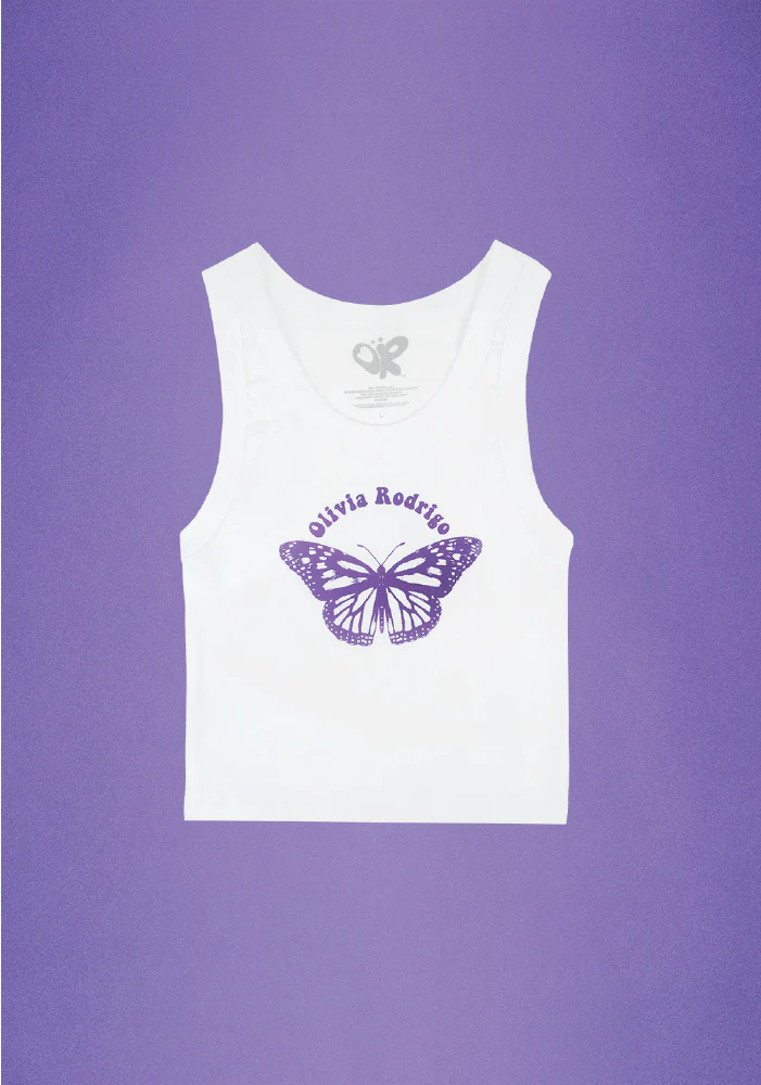 Olivia Rodrigo - GUTS baby tank - white