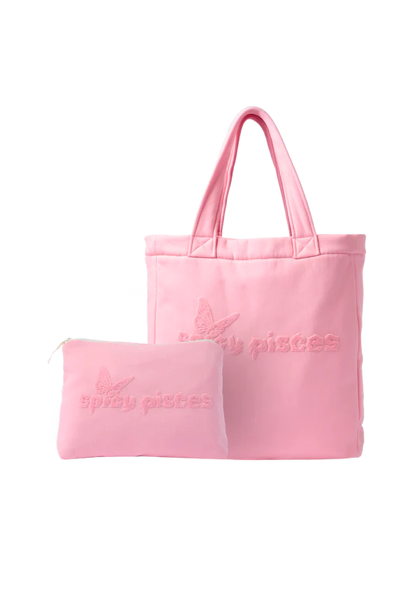 Spicy Pisces Slowtide Terry Cloth Tote Bag + Pouch Bundle