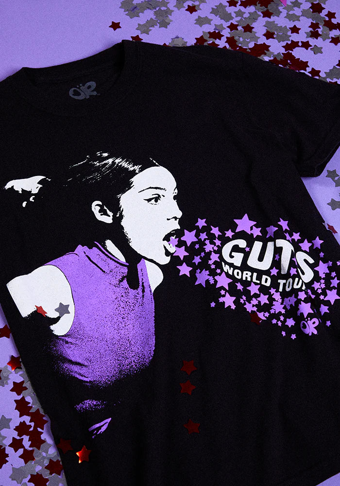 Olivia Rodrigo - GUTS world tour admat dateback t-shirt in black