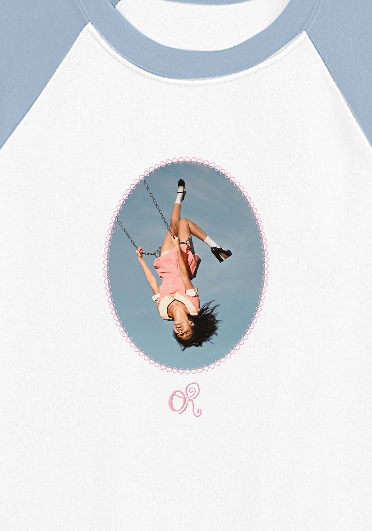 Olivia Rodrigo - album cover stitched women's baby cropped raglan