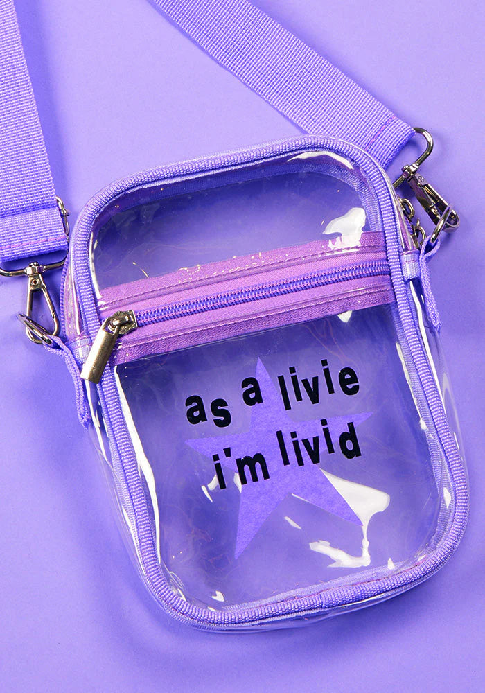 Olivia Rodrigo - as a livie i'm livid clear crossbody bag