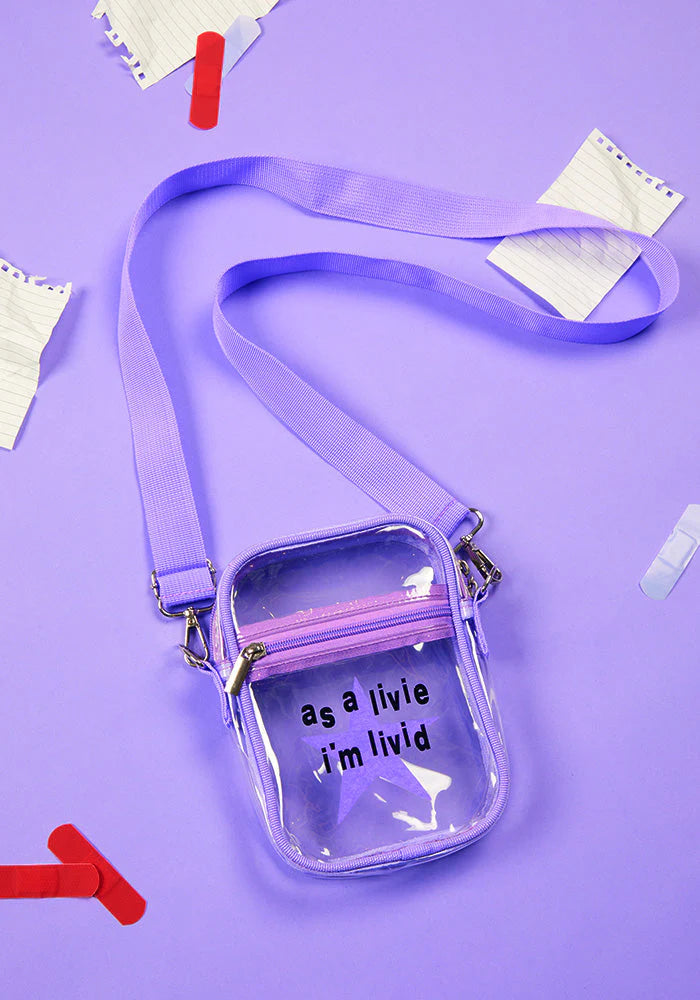 Olivia Rodrigo - as a livie i'm livid clear crossbody bag