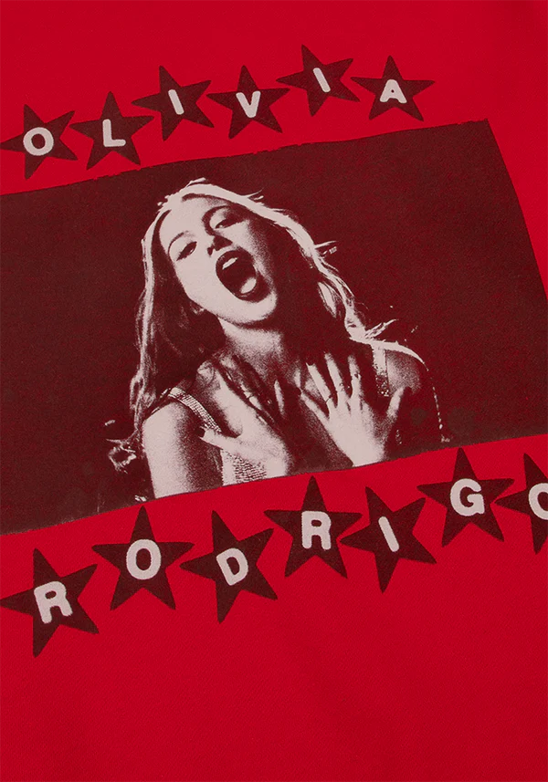 Olivia Rodrigo - all-american red photo crewneck