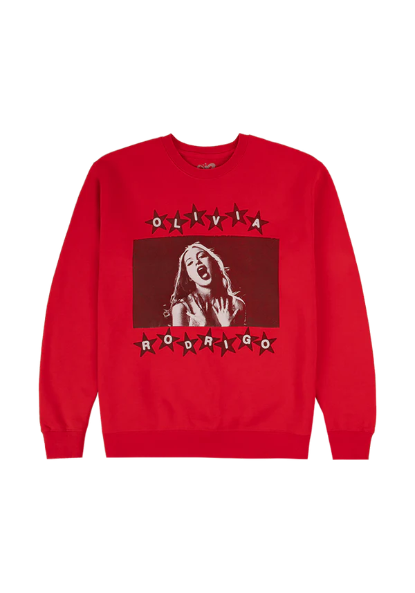 Olivia Rodrigo - all-american red photo crewneck
