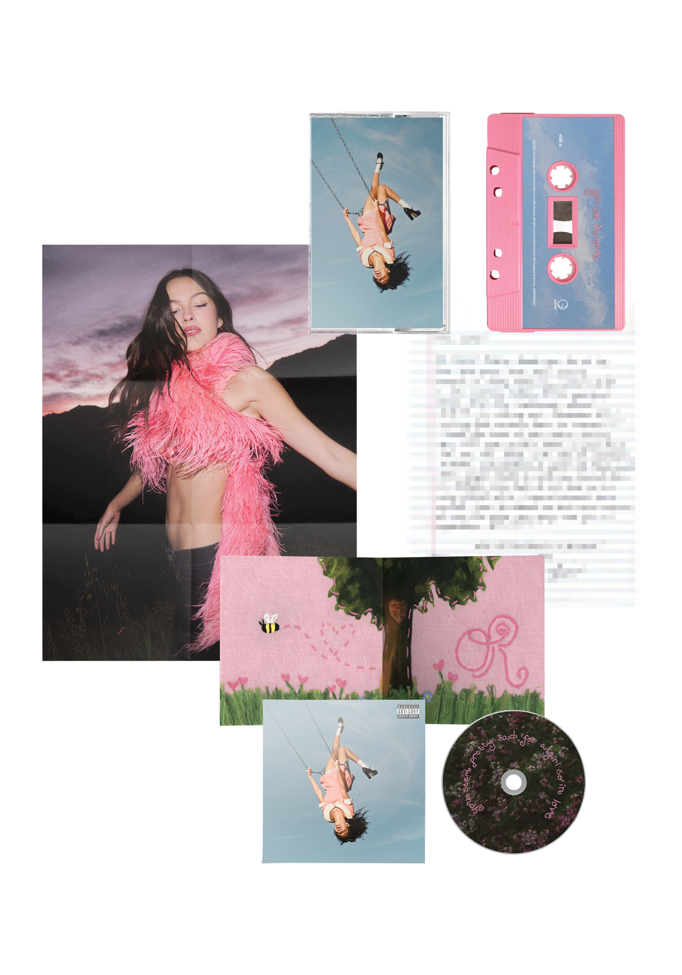 uk exclusive cd with letter & baby pink cassette bundle