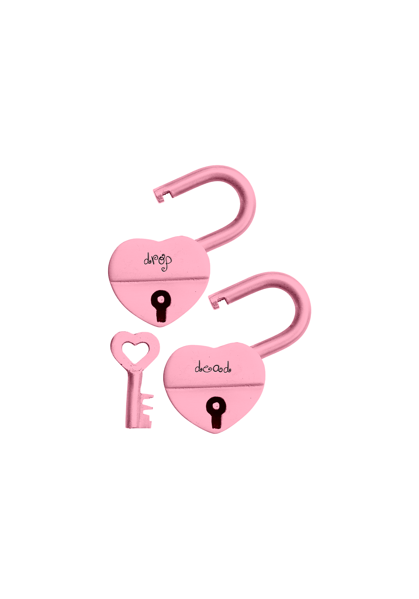Olivia Rodrigo - drop dead heart keyed padlock set