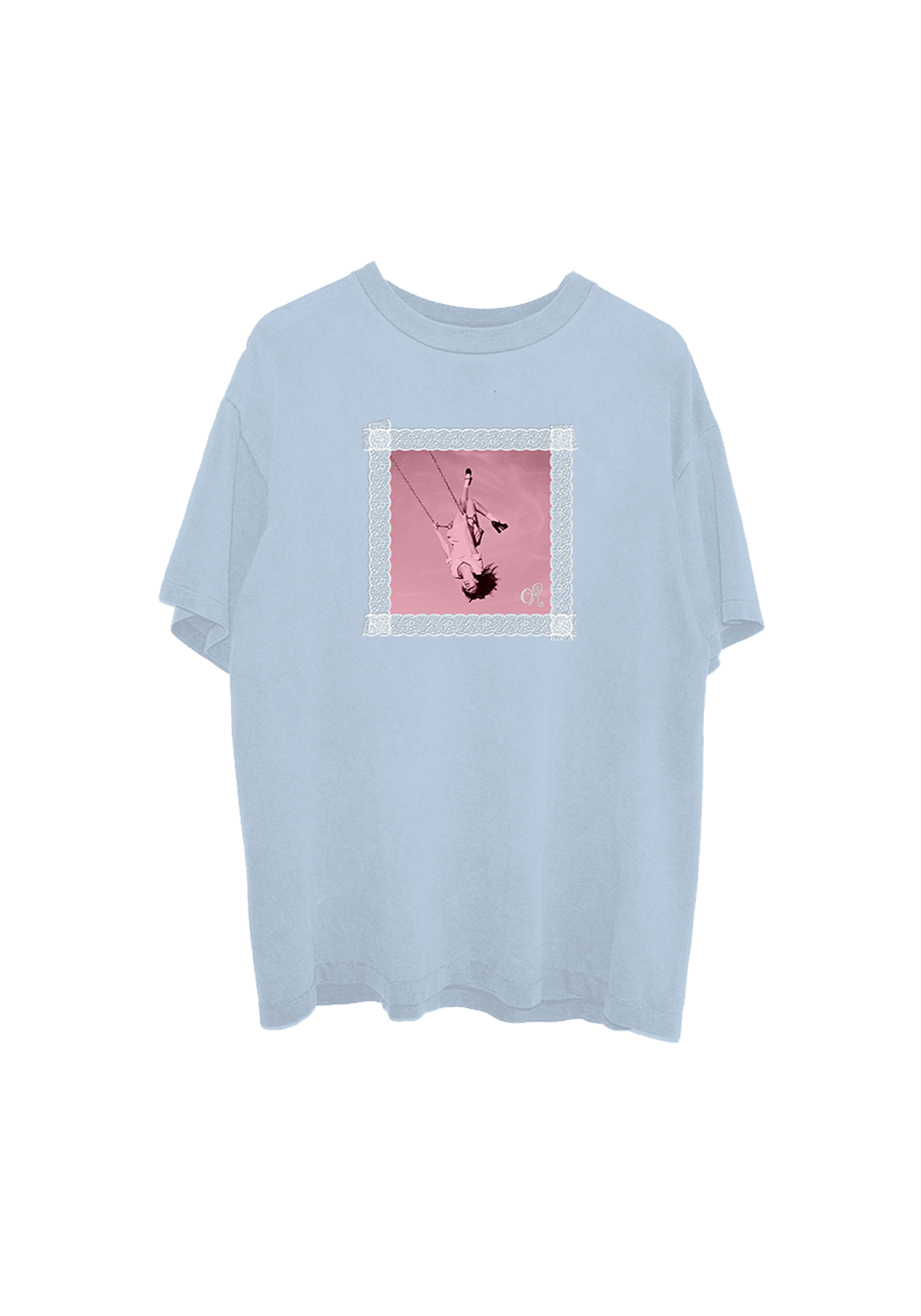Olivia Rodrigo - lace album cover oversized blue t-shirt