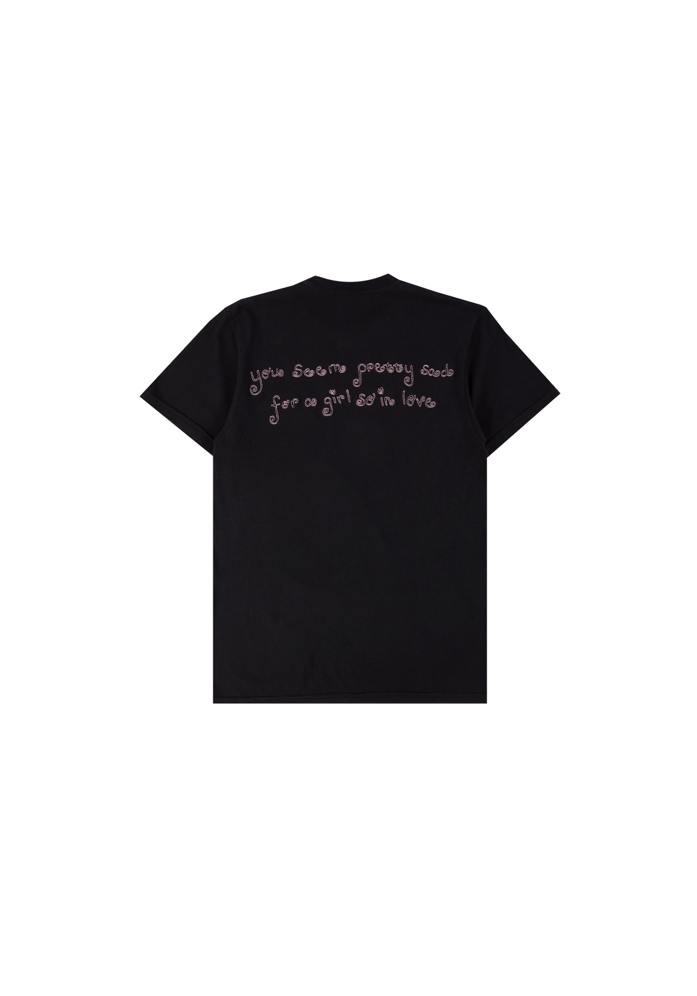 Olivia Rodrigo - swing embroidered oversized youth black t-shirt