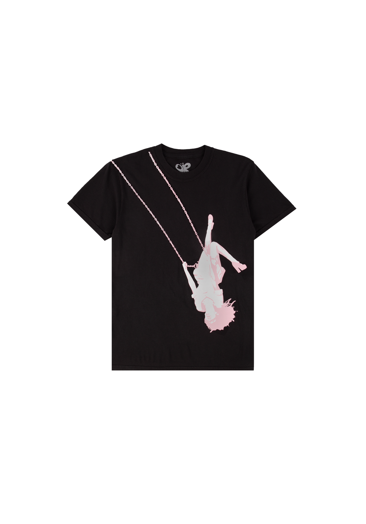 Olivia Rodrigo - swing embroidered oversized youth black t-shirt