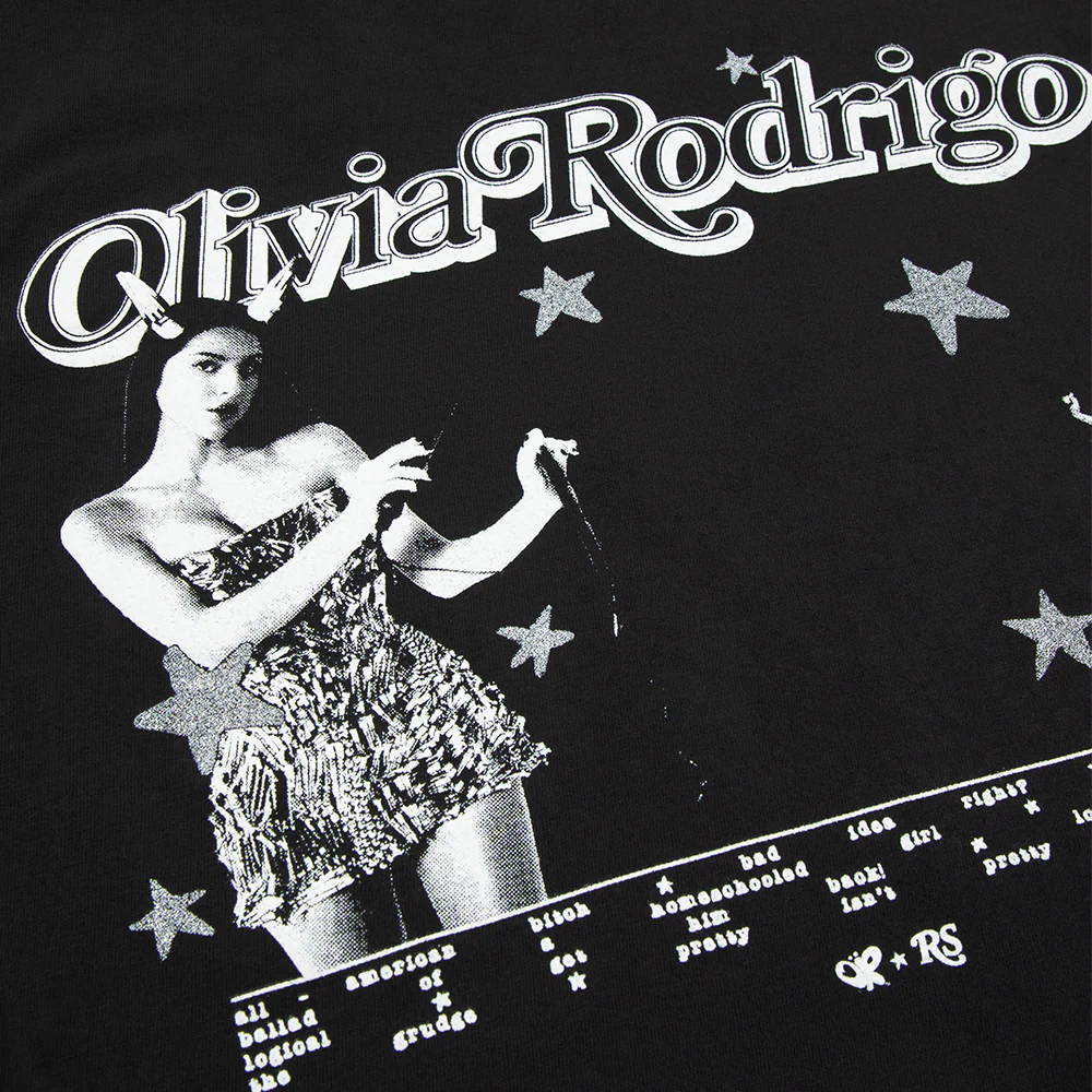 Olivia Rodrigo - olivia rodrigo x rolling stone black t-shirt