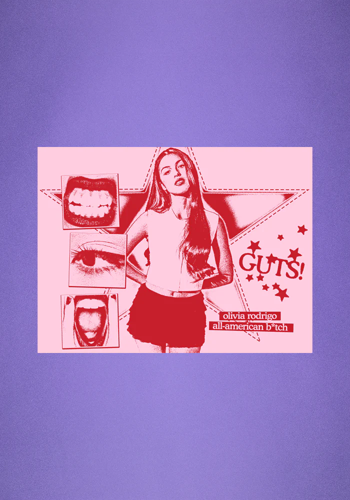 Olivia Rodrigo -  GUTS olivia rodrigo all-american bitch poster